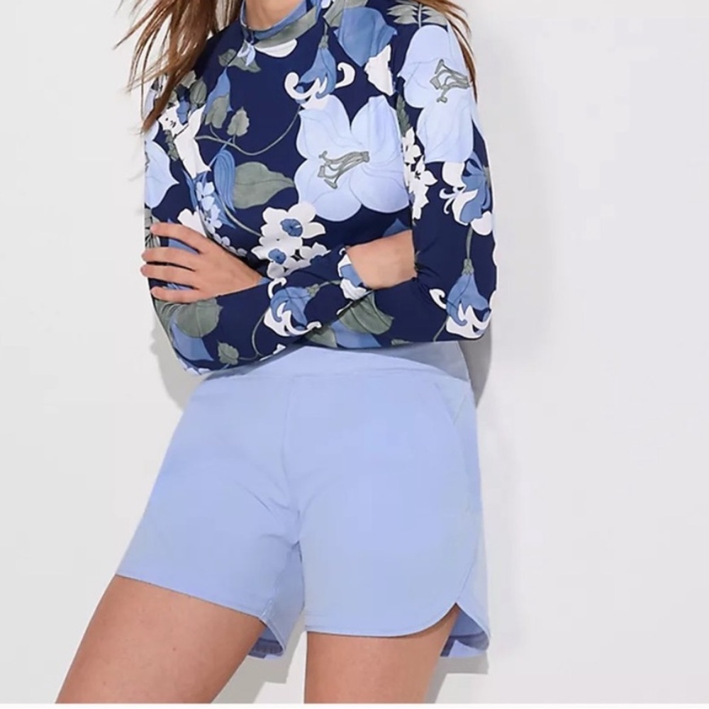 NWT LANDS END 5” Board Shorts, 16P,  UPF50, Cloud Blue, Att.Panty, SOLD OUT
